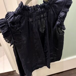 Sea New York Midnight Ruffle Top